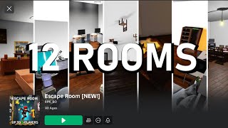 Escape Rooms New 12 rooms banana 🍌 Roblox game complete play through [upl. by Sibbie]