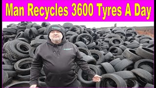 Man Recycling 1000 Tyres a day Amazing Tyres recycling in the UK Yard Tour [upl. by Teece114]