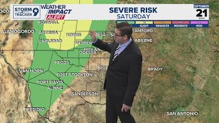 Weather Impact Alert Potential Severe Weather Weekend  West Texas Forecast [upl. by Luebke]