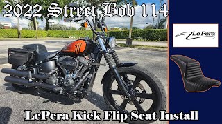 LePera Kickflip Seat Install on 2022 Harley Davidson Street Bob [upl. by Onileva77]