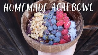 HOW TO MAKE AN ACAI BOWL USING A NUTRIBULLET  A Healthy Simple Breakfast [upl. by Ellehsal]