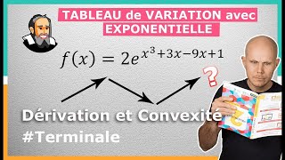 TABLEAU de VARIATION avec fonction EXPONENTIELLE  Exercice Corrigé  Terminale [upl. by Nwahsyar]