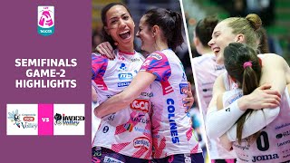 Novara  Conegliano  Highlights  Semifinals Match 2  Lega Volley Femminile 202324 [upl. by Bernadene]