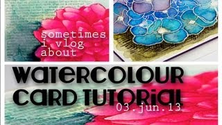 sometimes i vlog about watercoloured cards  full tutorial [upl. by Ballman]