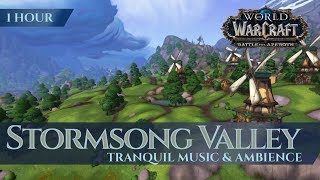 Stormsong Valley  Tranquil Music amp Ambience 1 h 4K World of Warcraft Battle for Azeroth aka BfA [upl. by Attelrak126]