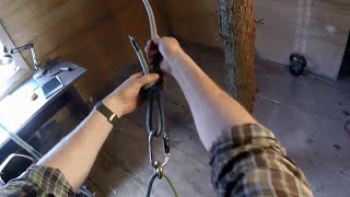 Double Fishermans Loop Termination Hitch on a Carabiner  Arborist Knots [upl. by Drofnas2]