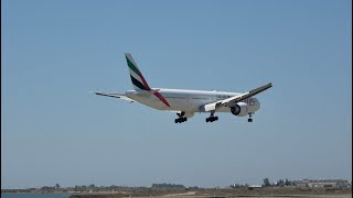 Larnaca Airport Arrivals and Departures 4K Planespotting from Mackenzie Beach Cyprus [upl. by Pence87]