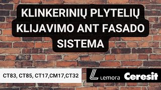 Klinkerinių plytelių klijavimo ant fasado sistema Ceresit Ceretherm Atlaiko iki 50 kgm2 [upl. by Dnalra]