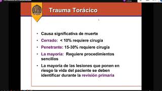 ATLS Trauma de Tórax Dr Grágeda [upl. by Orpah]