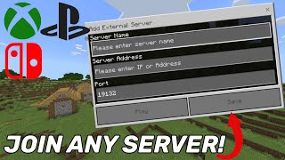 How to Join Any Server on Minecraft PS4XBOXPS5 [upl. by Ssilem]