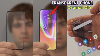 how to make a transparent display at home  DIY Transparent Screen  transparent phone [upl. by Izawa]