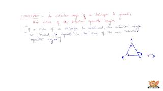 What is the corollary of the exterior angle theorem [upl. by Finn270]