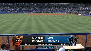 MLB The Show 24 PS5 Miami Marlins Season Game 102 BAL  MIA [upl. by Aneez]