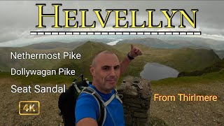 Helvellyn Nethermost Pike Dollywaggon Pike Seat Sandal  From Thirlmere [upl. by Emmerich]