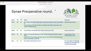 Preoperative amp postoperative Gynaecology list for MRCOG part3 [upl. by Sadie]