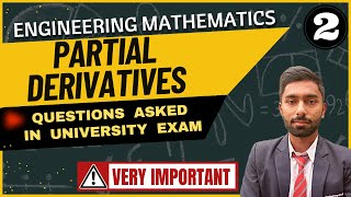 Partial Derivatives Important Questions For University Exam  Engineering Mathematics  Tutor Abhi [upl. by Pincince]