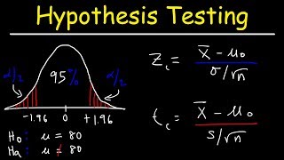 Hypothesis Testing Problems  Z Test amp T Statistics  One amp Two Tailed Tests 2 [upl. by Narag]