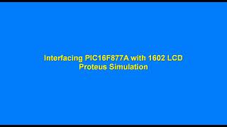 LCD Interfacing with PIC16F877A microcontroller in 4bit mode  MPLAB XC8 compiler [upl. by Lamarre242]