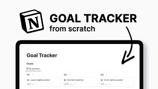 Build a Goal Tracker from scratch  Notion Tutorial [upl. by Allare]