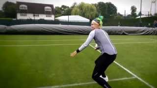 Google Glass on a tennis court at Wimbledon Bethanie MattekSands tries it out [upl. by Fern]