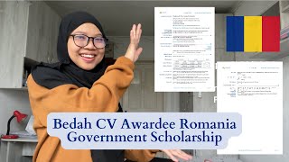 BEDAH CV AWARDE ROMANIA GOVERNMENT SCHOLARSHIP  Beasiswa Pemerintah Rumania 2023  CV Europass [upl. by Amanda742]