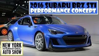 2016 Subaru BRZ STI Performance Concept live at 2015 New York Auto Show [upl. by Ennovihc323]