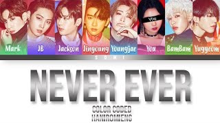 「GOT7 갓세븐」 Never Ever  8 Members Ver Color Coded Lyrics you as member [upl. by Adama842]