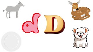 d D words  Letter d D words for Kids  Letter d D that starts with words  d for dog [upl. by Atnovart]