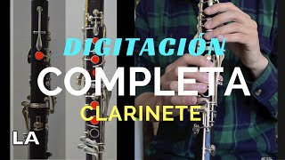 Escala Cromática en clarinete con posiciones  How to play chromatic scale [upl. by Anirac863]