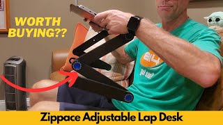 Zippace Adjustable Lap Desk Portable Multifunctional Ergonomic Vented Table Stand  Worth Buying [upl. by Notreb]