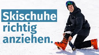 Tutorial Skischuhe richtig anziehen  Skifahren lernen [upl. by Irrak287]