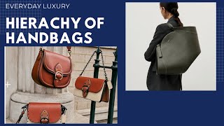 Hierarchy of handbags  everyday luxury  Coach Furla Kate Spade Strathberry  Anesu Sagonda [upl. by Rodavlas]