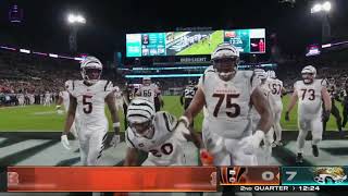 Joe Mixon second effort rushing touchdown vs Jaguars and a nice celebration [upl. by Falk]