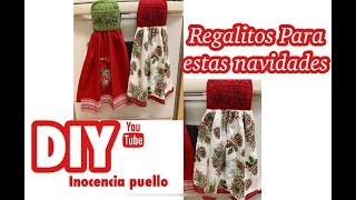 DOLLAR TREE DIY TOALLAS DE CORADAS PARA LA COCINAHOLIDAY CRAFT [upl. by Naashom]