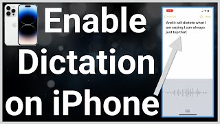 How To Enable Dictation On iPhone [upl. by Amyas]