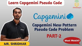 Capgemini new pattern pseudo codes  How to crack pseudo codes of Capgemini  2 [upl. by Saberio]