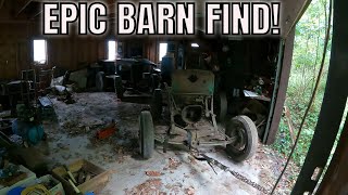 Very Rare Tractors and Boxes of Antique Car Parts Discovered in an Old Barn [upl. by Alrac]