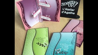 TUTO Scrap Carte de voeux StampinUp LAtelier dAgathe [upl. by Ylehsa9]