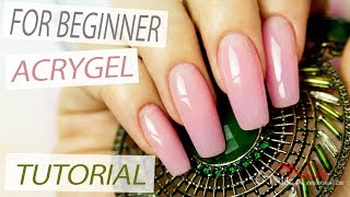 AcryGel Nail Extensions Tutorial Step by Step using Nail Forms  Lesson Part 1 [upl. by Allertse227]