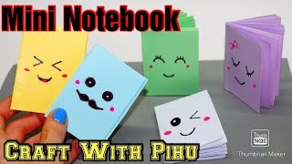 Diy mini Notebook one sheet of paper  craft With aayu pihu [upl. by Papst992]