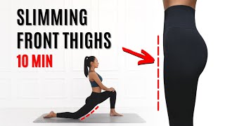 10 MIN FRONT THIGHS SLIMMING WORKOUT [upl. by Anaerb]