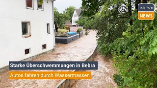 BEBRA Starke Überschwemmungen in Breitenbach [upl. by Elreath550]