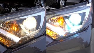 How To Replace Headlight Bulbs to LEDs 2018 RAV4 [upl. by Hanaj]