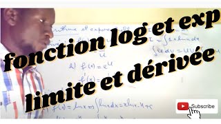 Fonction logarithme népérien et exponentielle  limites et dérivées  Cours 3 [upl. by Kenny323]