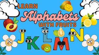 🍋🎨 Learn ABCs J to N with Fruits  Fun learning with alphabets  Fun Coloring for KidsJ to N🍍🥭 [upl. by Annad766]