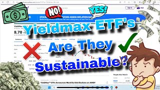 Yieldmax ETFs Are They Sustainable or Do They Payout TOO Much Monthly Income TSLY CONY APLY [upl. by Pretrice]