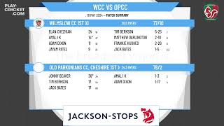 Wilmslow CC 1st XI v Old Parkonians CC Cheshire 1st XI [upl. by Ryan]