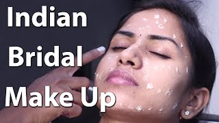 StepbyStep South Indian Bridal Makeup 🌺 Easy Beautiful Bridal Hair 🌺 Bridal make up tutorial [upl. by Rentsch]