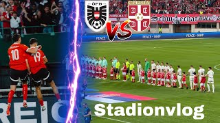 Österreich 21 Serbien  2 Schnelle Tore 🤷‍♂️😳  Stadionvlog 🏟️ 462024  NoSkillBrotherZ [upl. by Nwahsar]