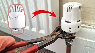 How To Change A Radiator Valve Thermostat Head In 60 Seconds [upl. by Nitsirk]